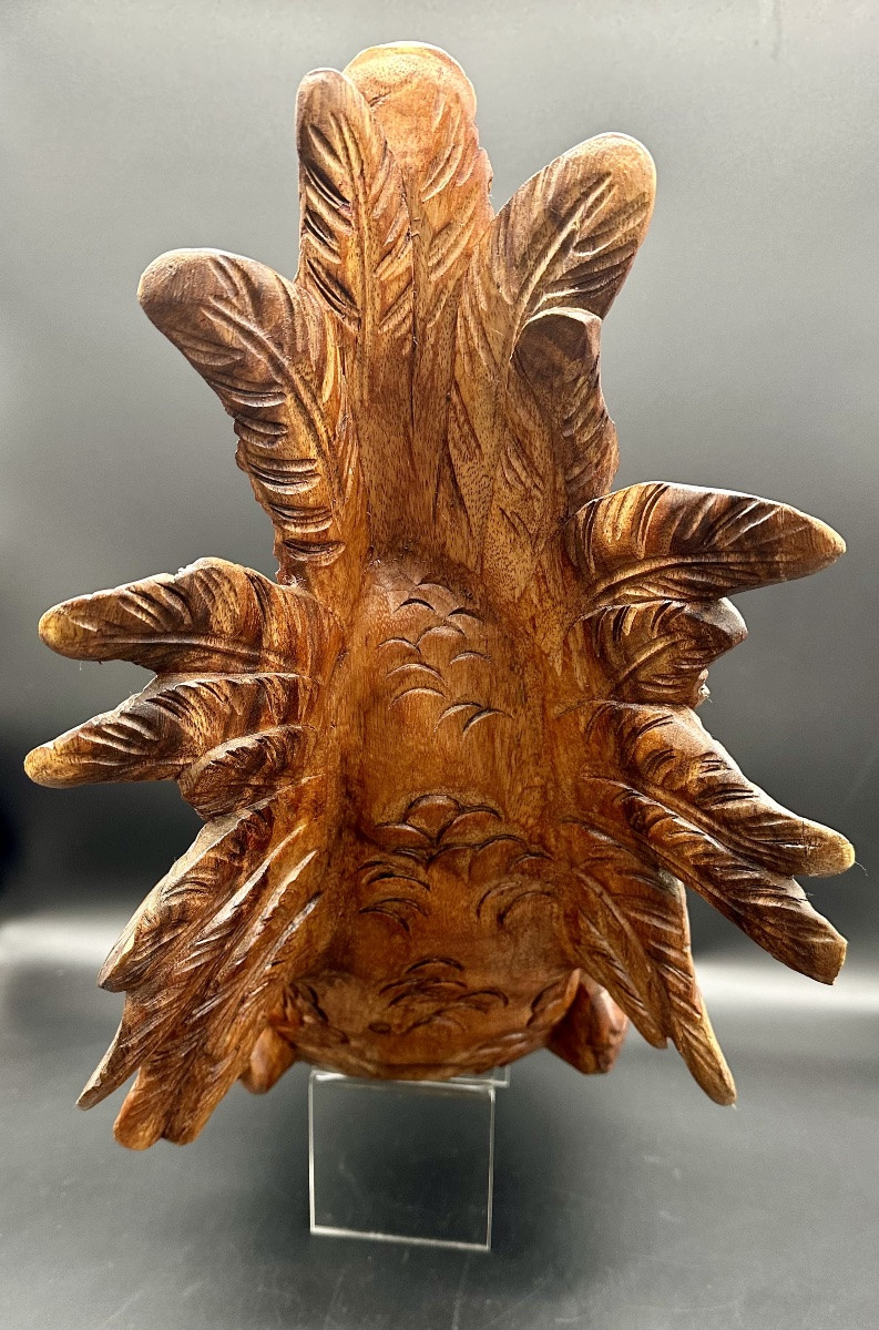 Scultura in legno "Gallina" - Primo '900-photo-4