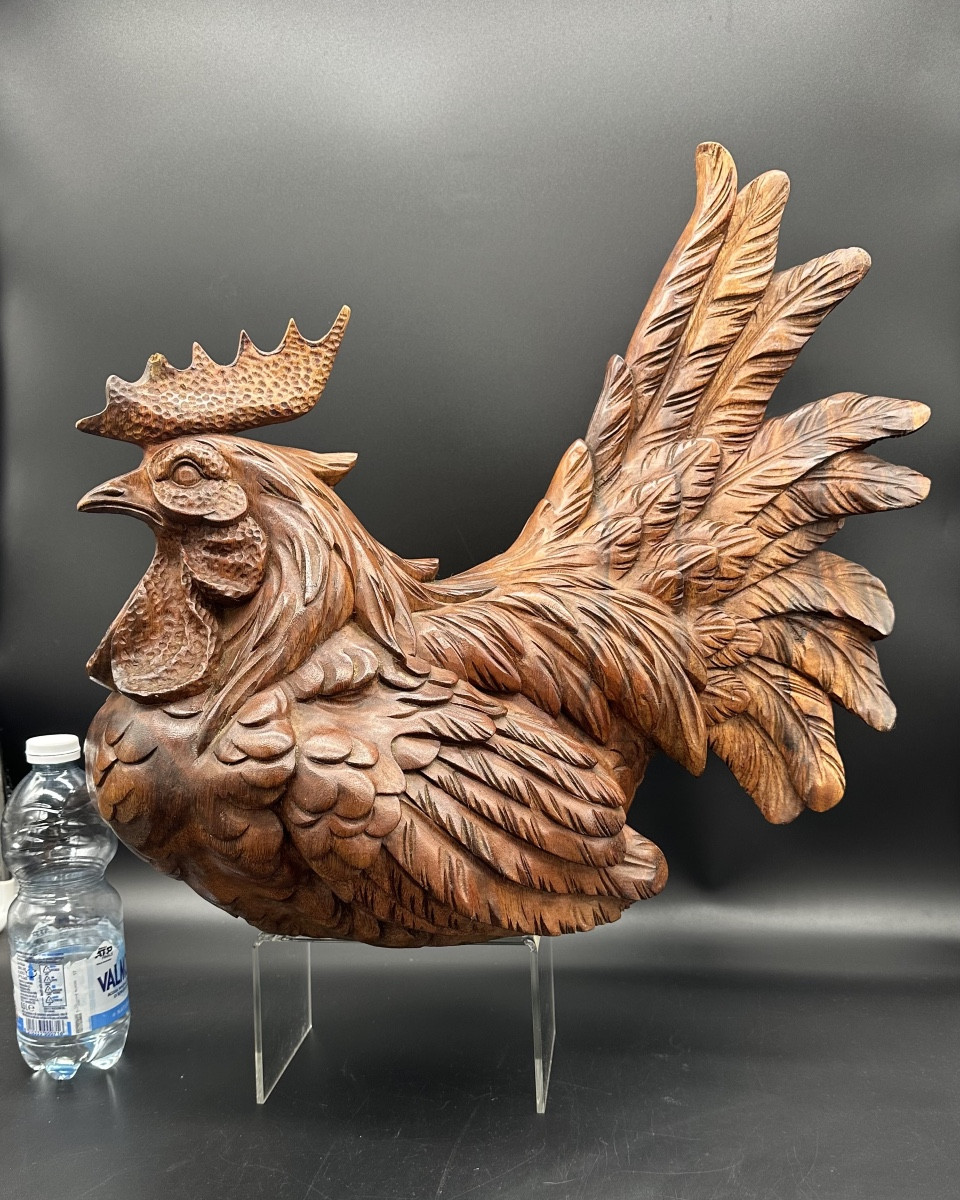 Scultura in legno "Gallina" - Primo '900
