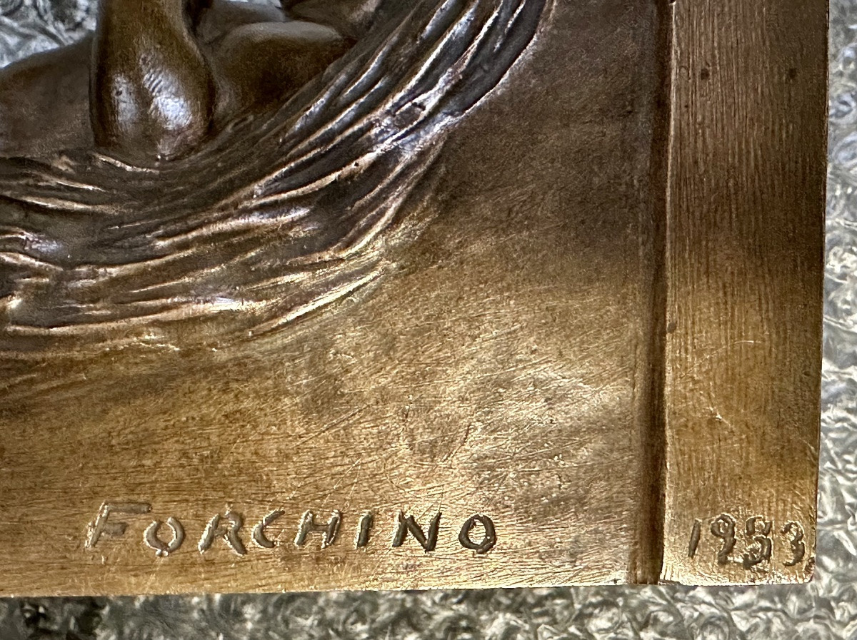 Fermalibri in bronzo Art Deco, firmati Forchino 1930. -photo-5