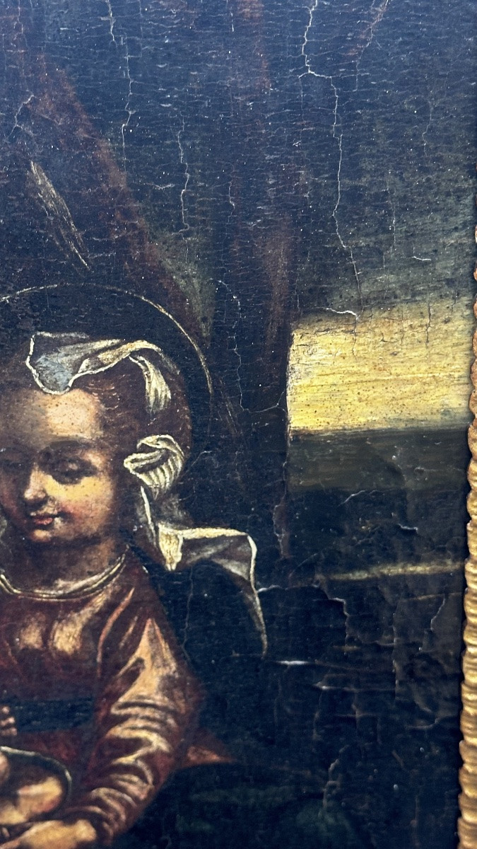 Quadro “Sacra famiglia”, olio su tavola - XIX SEC. -photo-1