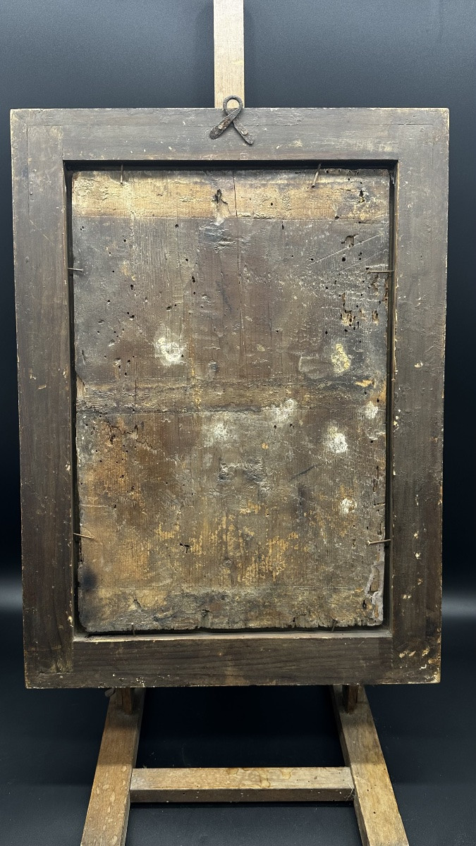 Quadro “Sacra famiglia”, olio su tavola - XIX SEC. -photo-4