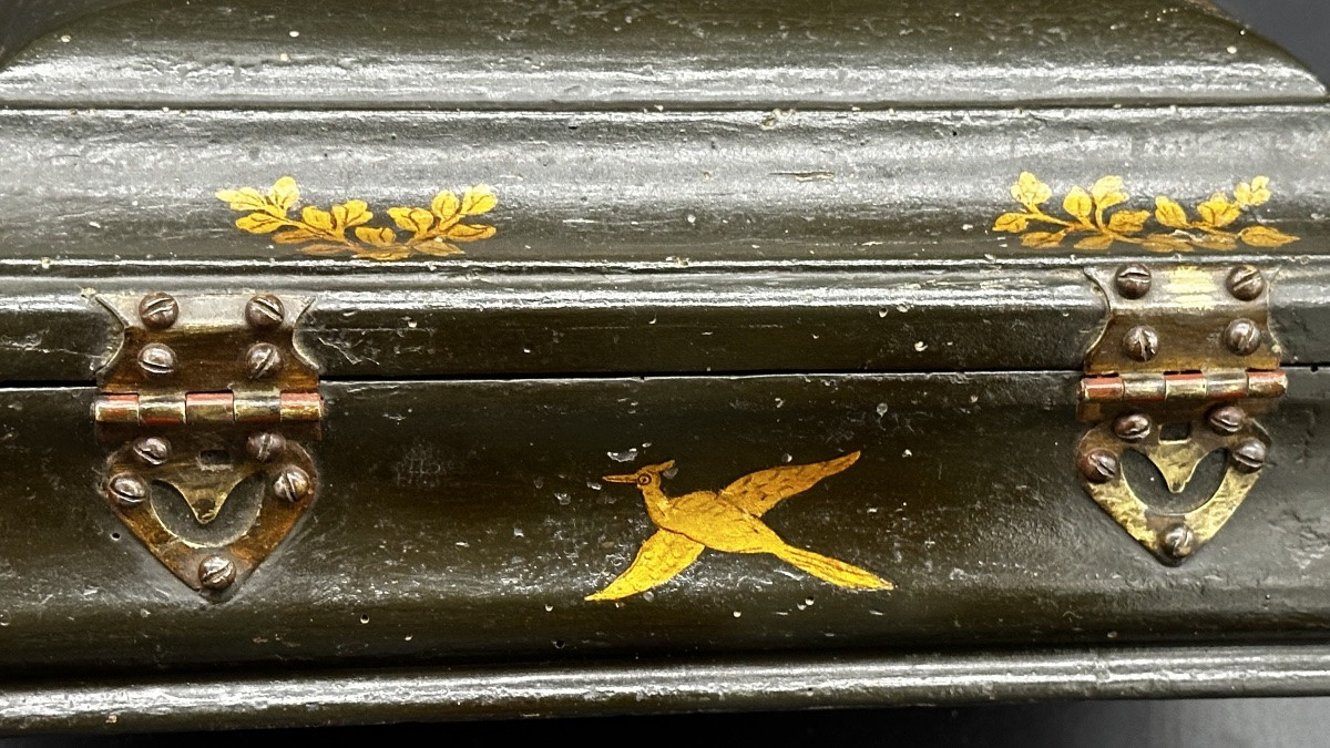 Cofanetto laccato con decori dorati a cineserie – XVIII secolo-photo-8