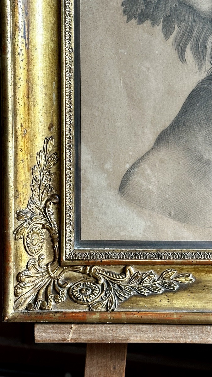 Disegno a matita,“Sileno con corona di pampini” - XIX secolo-photo-2
