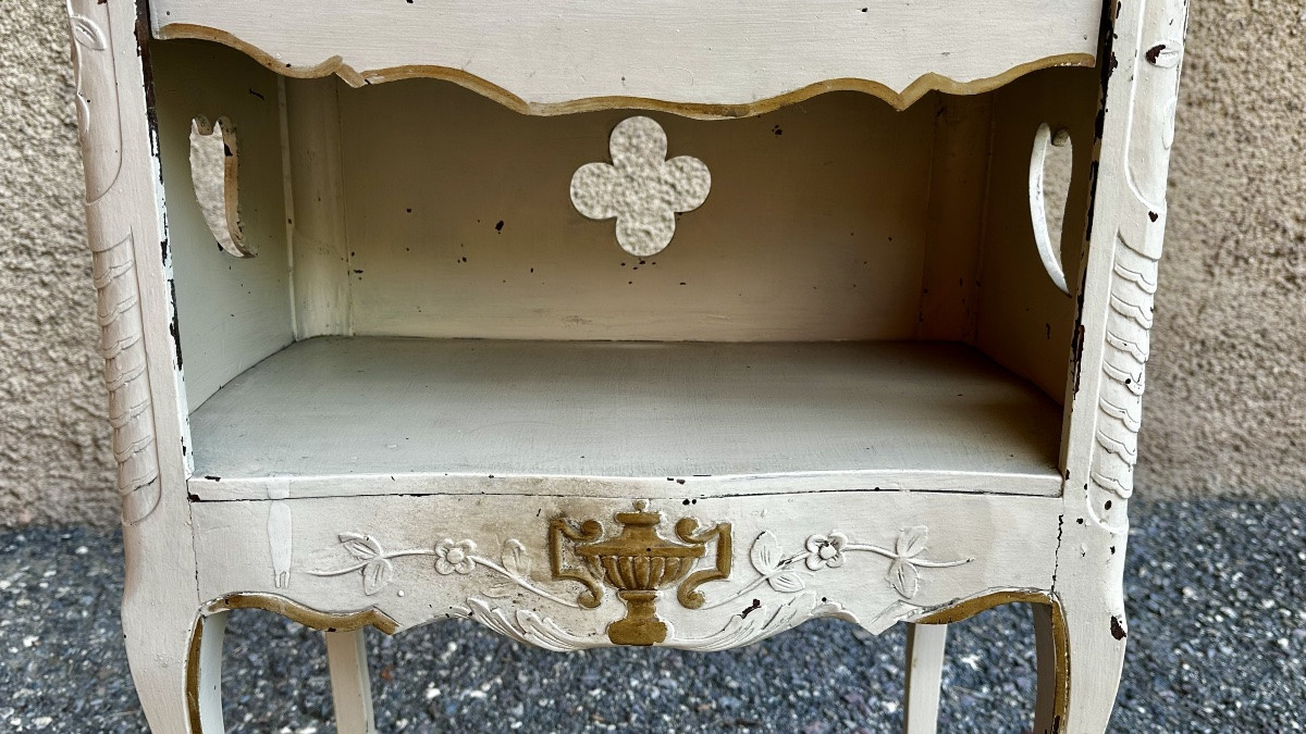 Comodino antico, shabby chic - Napoleone III-photo-2