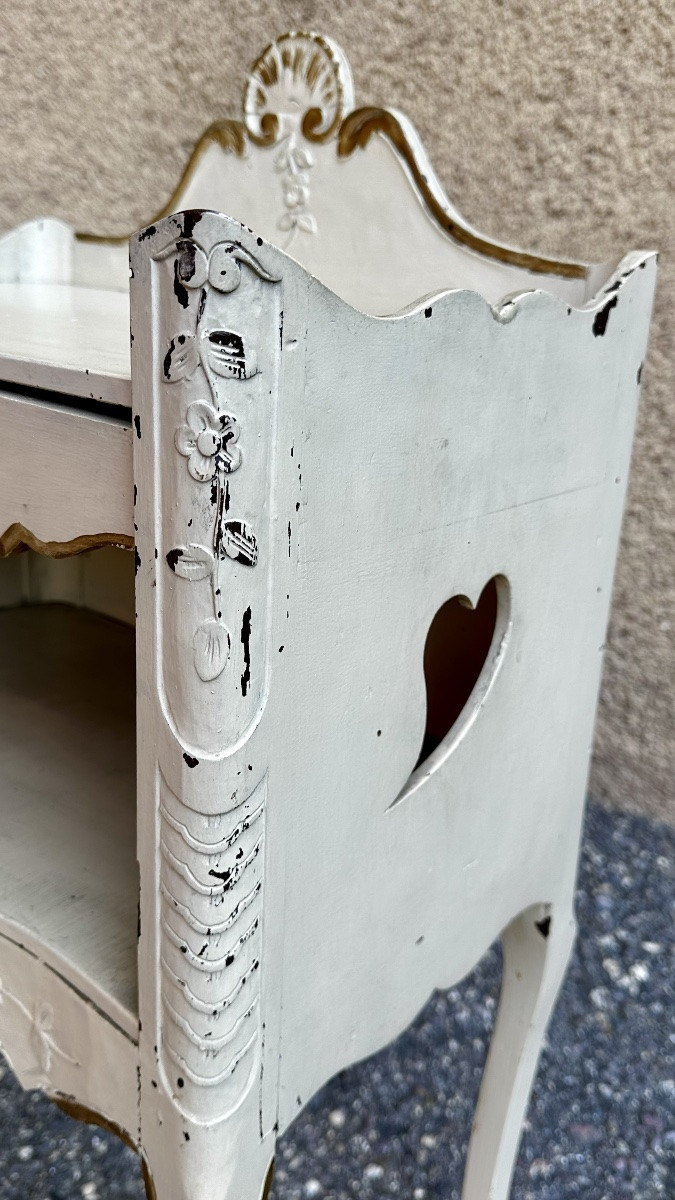 Comodino antico, shabby chic - Napoleone III-photo-3