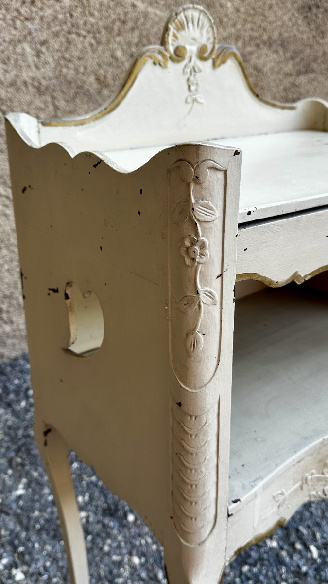 Comodino antico, shabby chic - Napoleone III-photo-4