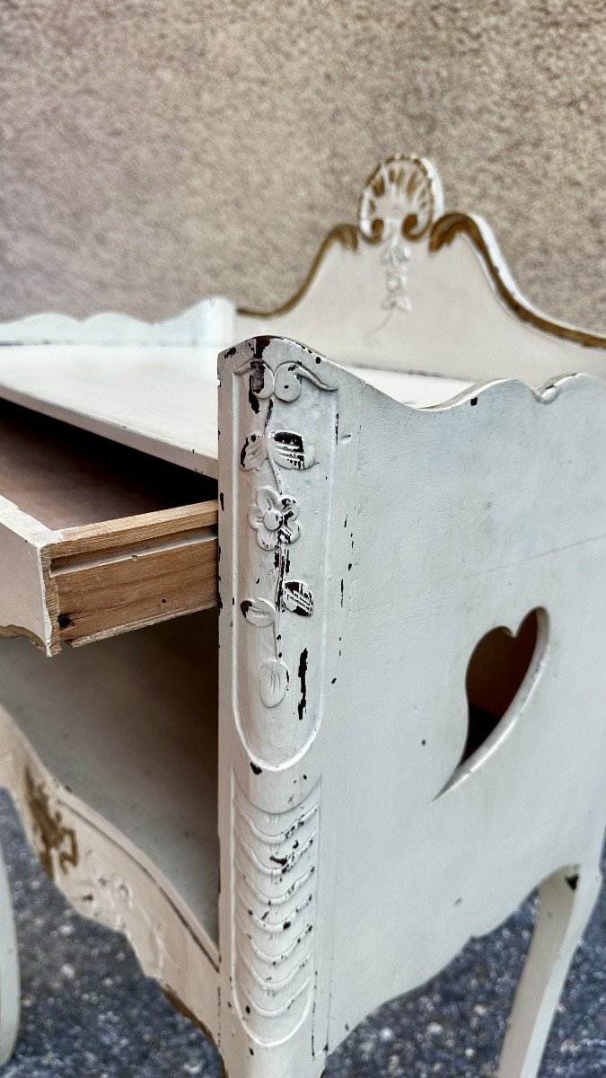 Comodino antico, shabby chic - Napoleone III-photo-6