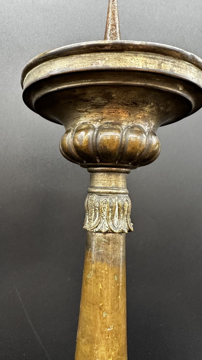 Set di 4 candelieri, Portacandele in ottone Cesellato – Neoclassici. -photo-3