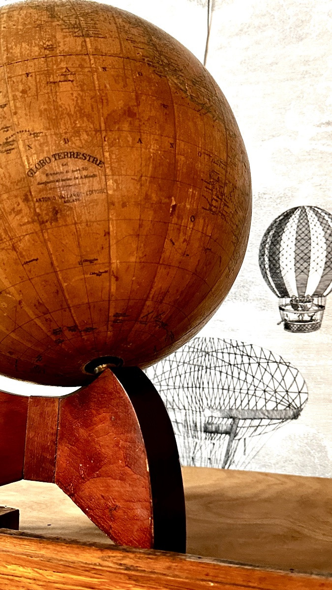 Mappamondo realizzato da A. Minelli per Antonio Vallardi Editore, anni '30-photo-2