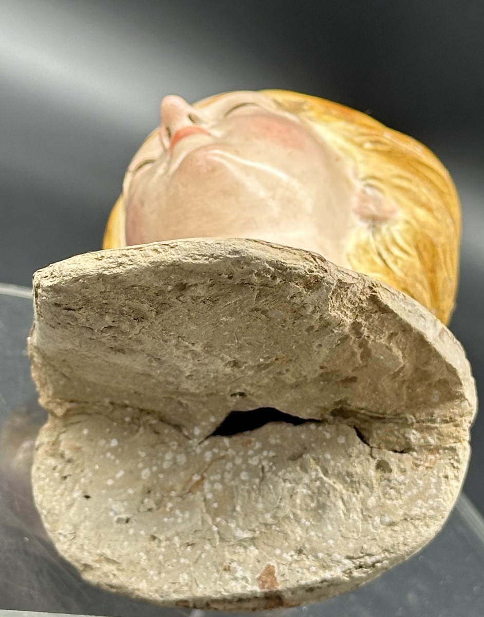 Busto di Donna in Terracotta Policroma – XVIII secolo-photo-3