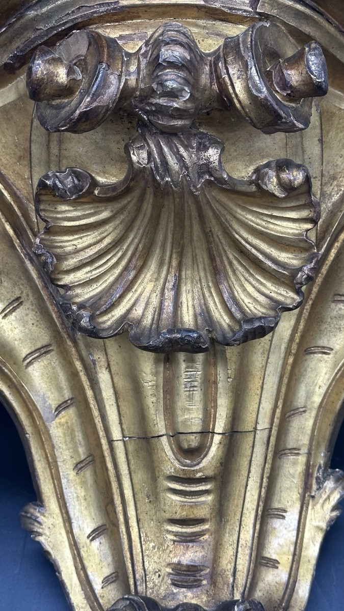Mensola da parete dorata in stile barocco – XVIII secolo-photo-2