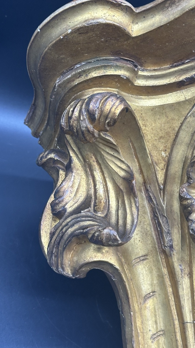 Mensola da parete dorata in stile barocco – XVIII secolo-photo-4