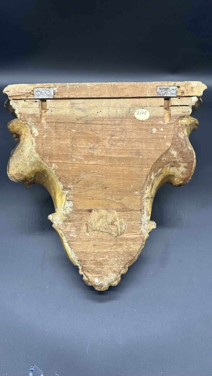 Mensola da parete dorata in stile barocco – XVIII secolo-photo-3