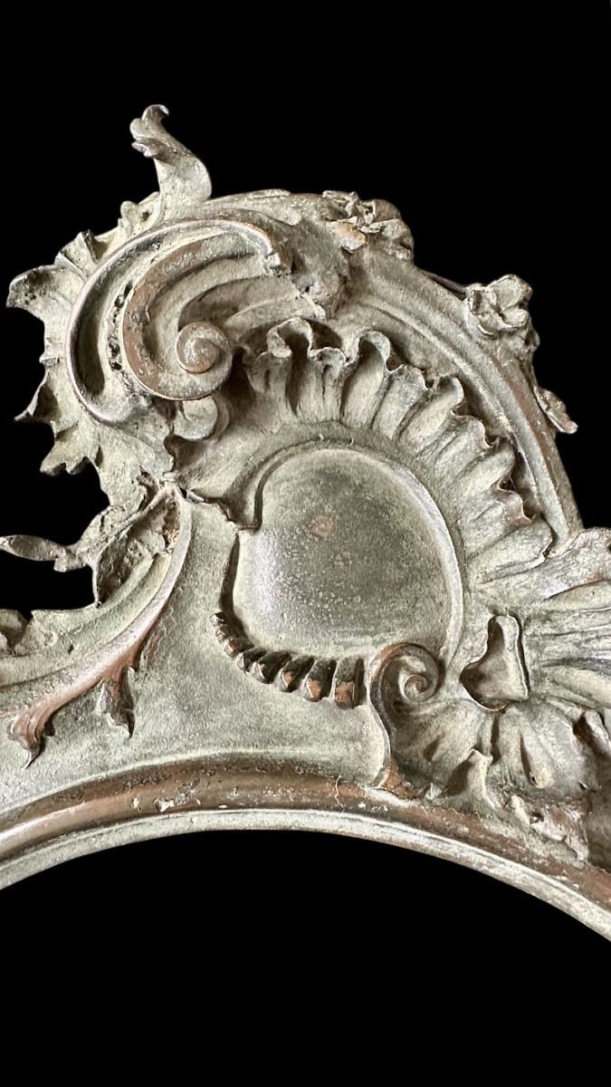 Cornice Barocca in Bronzo Cesellato – XIX Secolo-photo-2