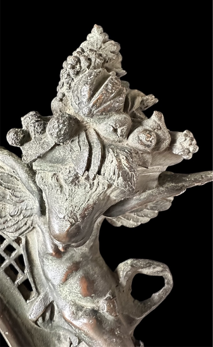 Cornice Barocca in Bronzo Cesellato – XIX Secolo-photo-2