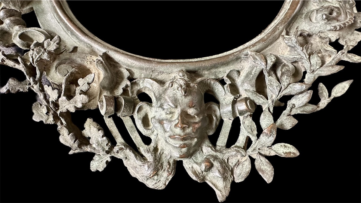 Cornice Barocca in Bronzo Cesellato – XIX Secolo-photo-4