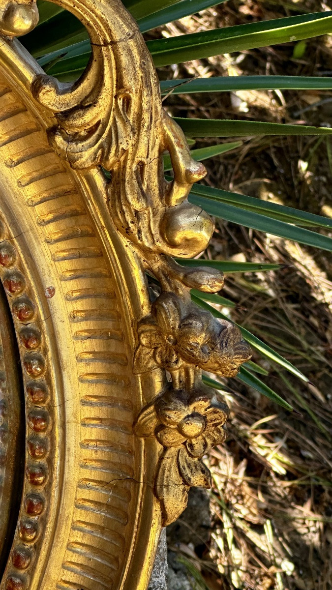 Specchio “Sorcière” in legno dorato, XIX secolo-photo-1