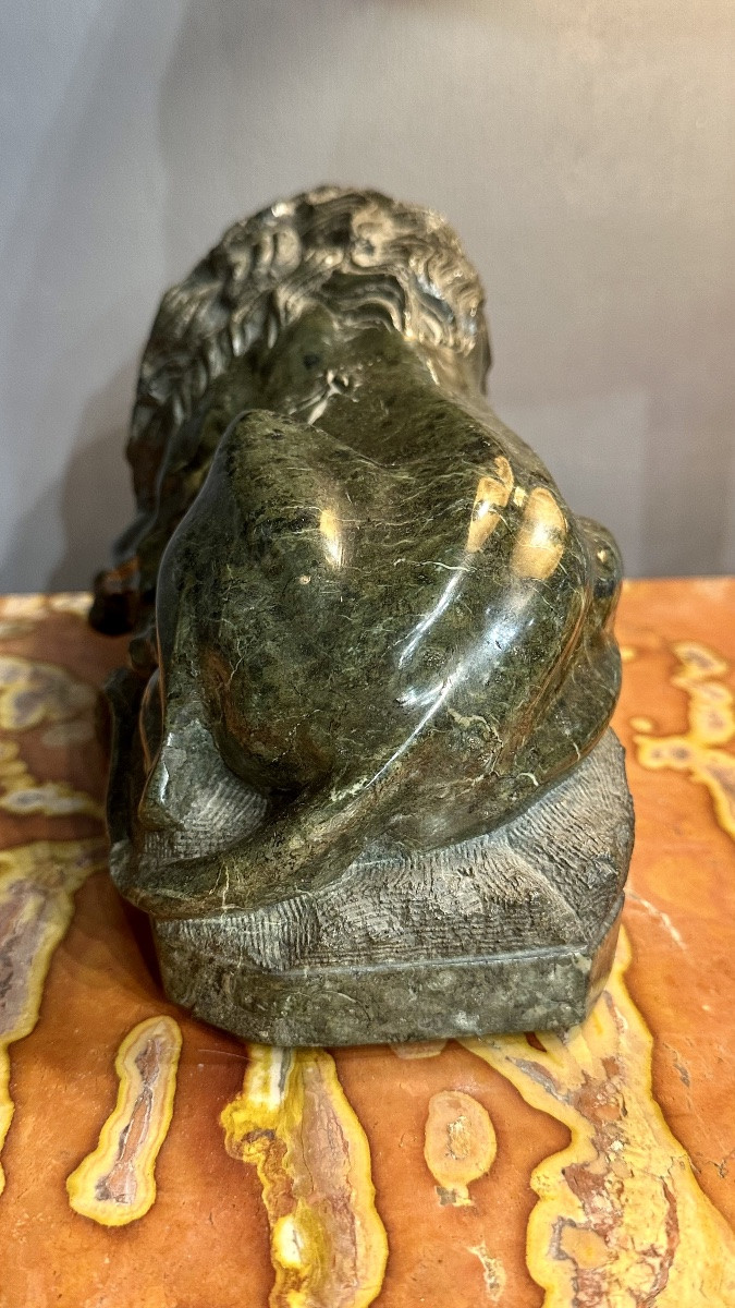 SCULTURA IN MARMO DEL LEONE DI LUCERNA DEL GRAND TOUR - XIX sec. -photo-3