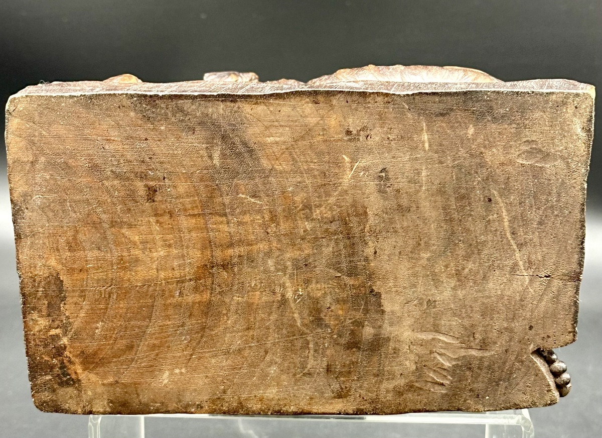 Scultura in Legno Scolpito - Putto con Cane Epoca: XIX secolo-photo-6