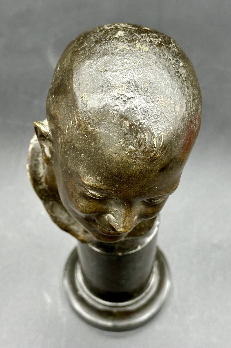 Busto in bronzo di giovane – Firmato T. Campajola Italia, inizio XX secolo -photo-7