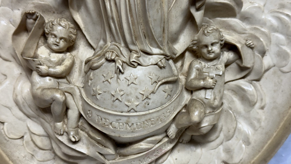 Altorilievo in schiuma di mare (silicato idrato di magnesio, calcite) - Luigi Filippo. -photo-4