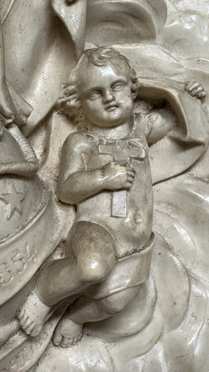 Altorilievo in schiuma di mare (silicato idrato di magnesio, calcite) - Luigi Filippo. -photo-3