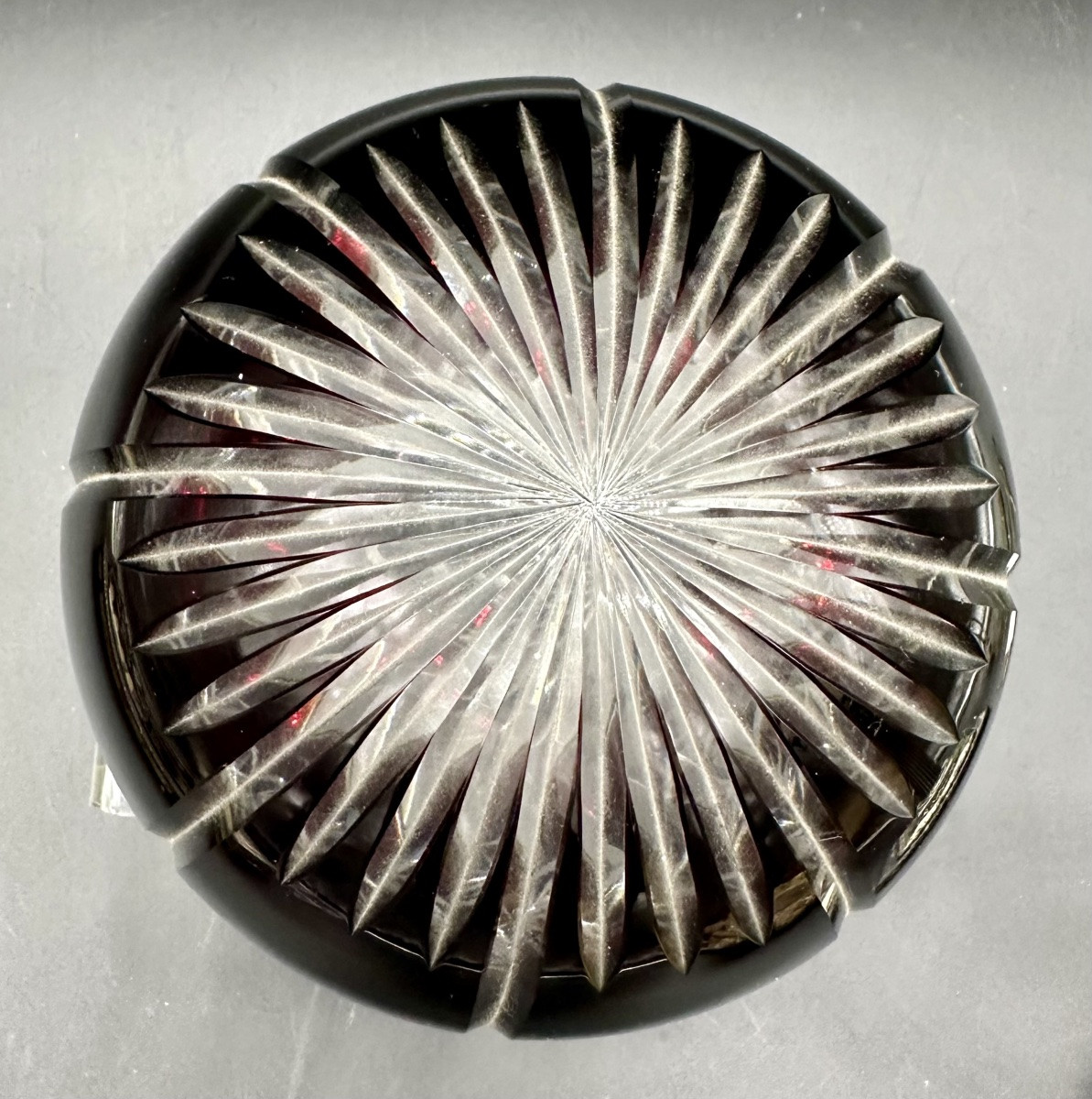 Lampada da tavolo in cristallo molato di Boemia e metallo argentato, inizi XX secolo-photo-4