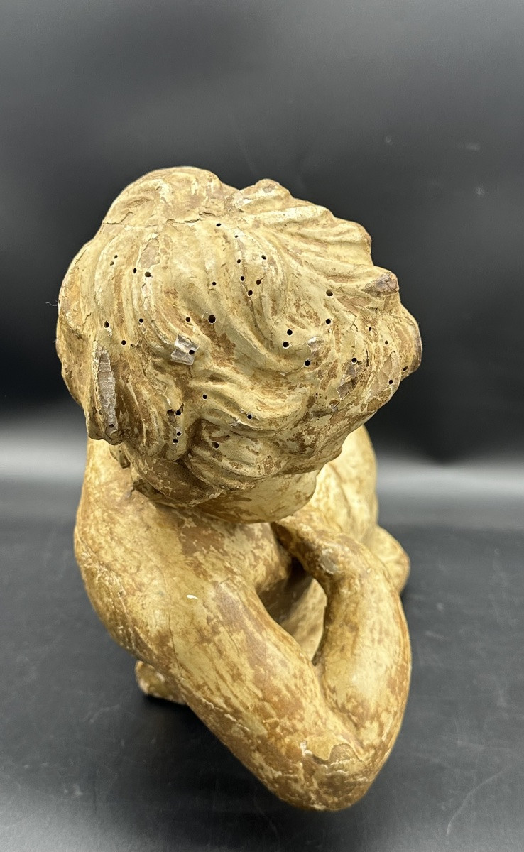 Scultura laccata “Angelo giacente” - Inizio del XVIII sec. -photo-4