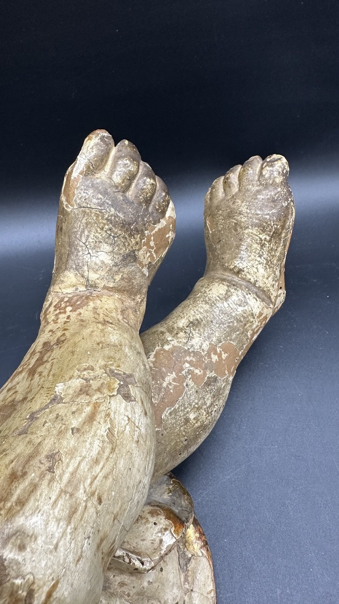 Scultura laccata “Angelo giacente” - Inizio del XVIII sec. -photo-6