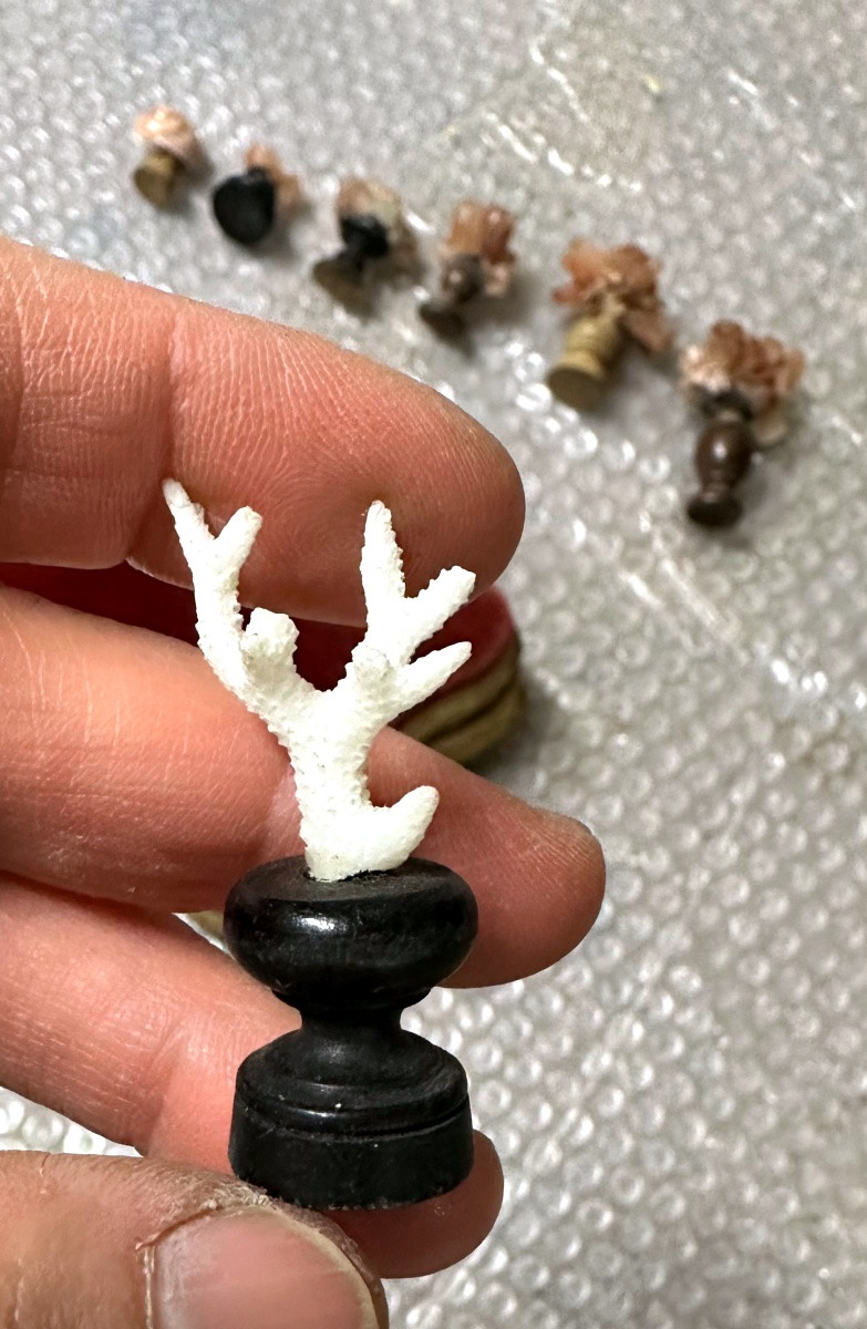 Ensemble di 8 cristalli naturali montati su piedistalli torniti - XIX sec-photo-7