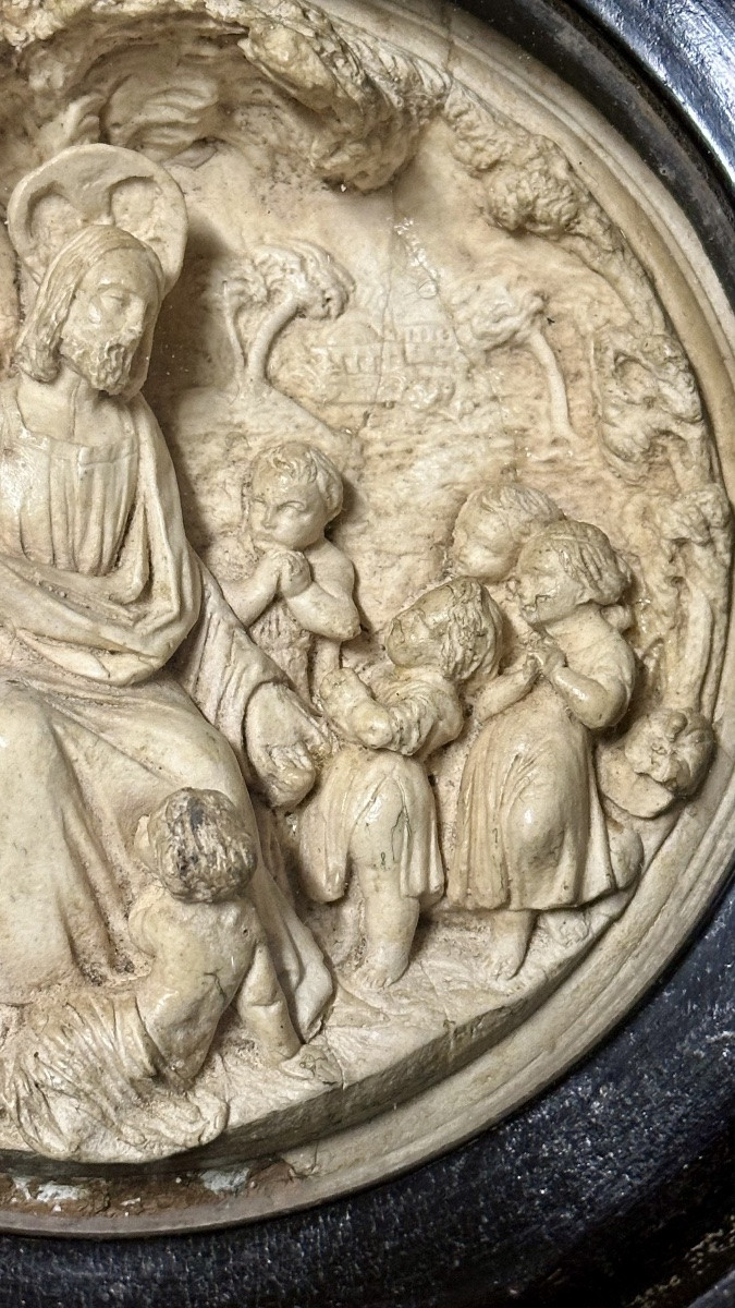 Bassorilievo in schiuma di mare raffigurante “Gesù e i bambini” - Napoleone III. -photo-2