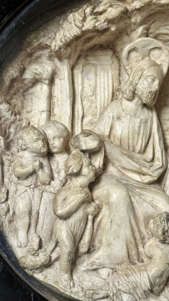 Bassorilievo in schiuma di mare raffigurante “Gesù e i bambini” - Napoleone III. -photo-3