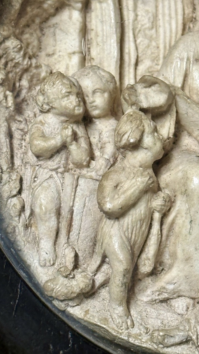 Bassorilievo in schiuma di mare raffigurante “Gesù e i bambini” - Napoleone III. -photo-4