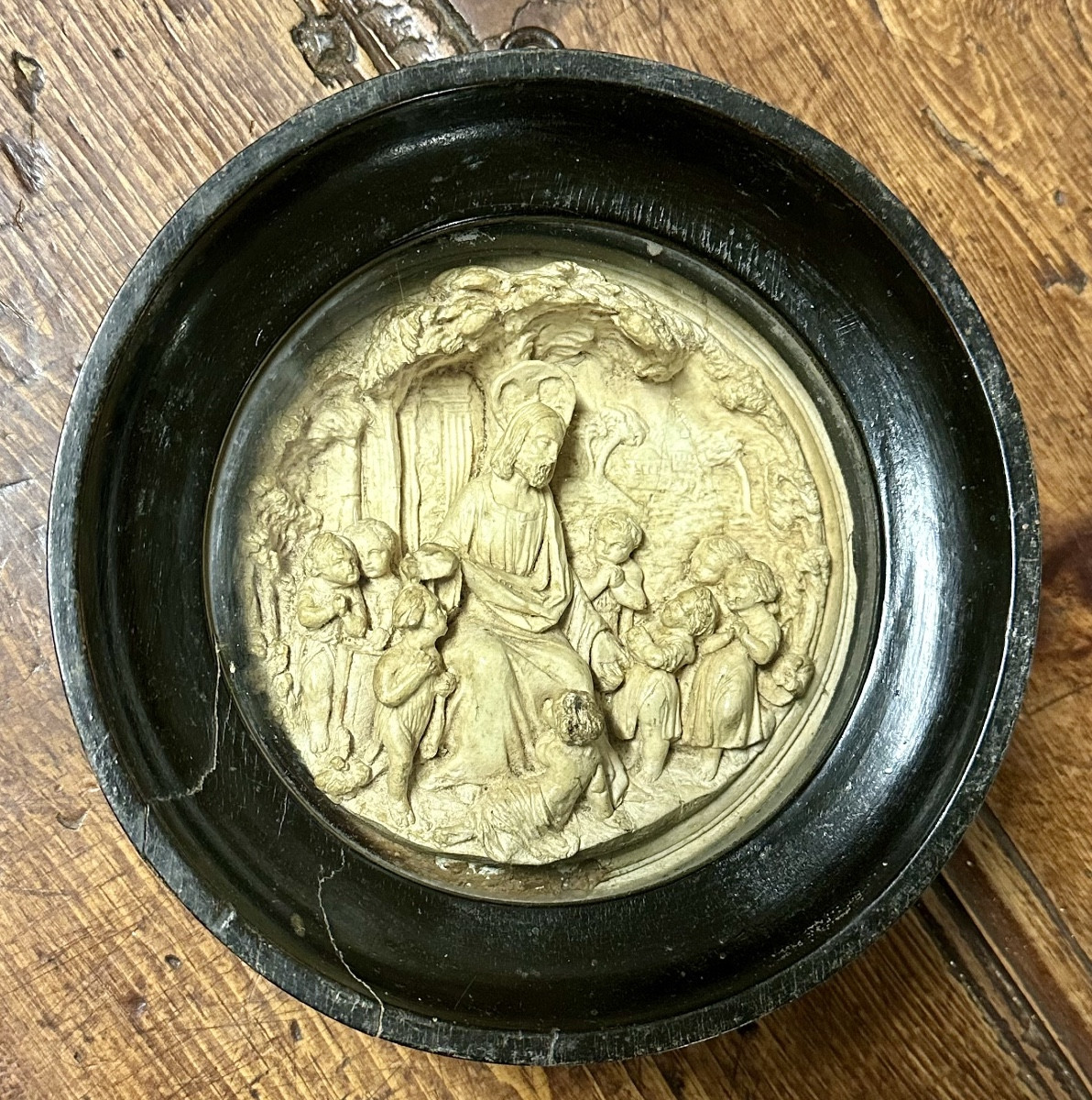 Bassorilievo in schiuma di mare raffigurante “Gesù e i bambini” - Napoleone III. 