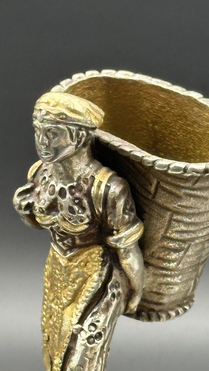 Coppia di statuette, porta fiammiferi, firmate Giuseppe Vasari - XX sec.-photo-1