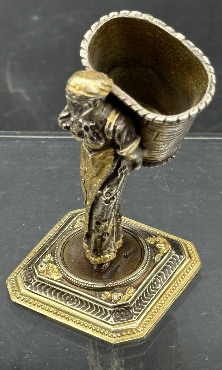 Coppia di statuette, porta fiammiferi, firmate Giuseppe Vasari - XX sec.-photo-2