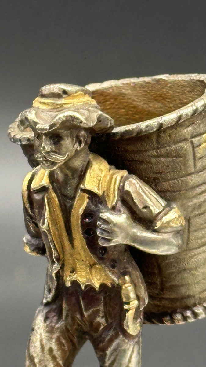 Coppia di statuette, porta fiammiferi, firmate Giuseppe Vasari - XX sec.-photo-3