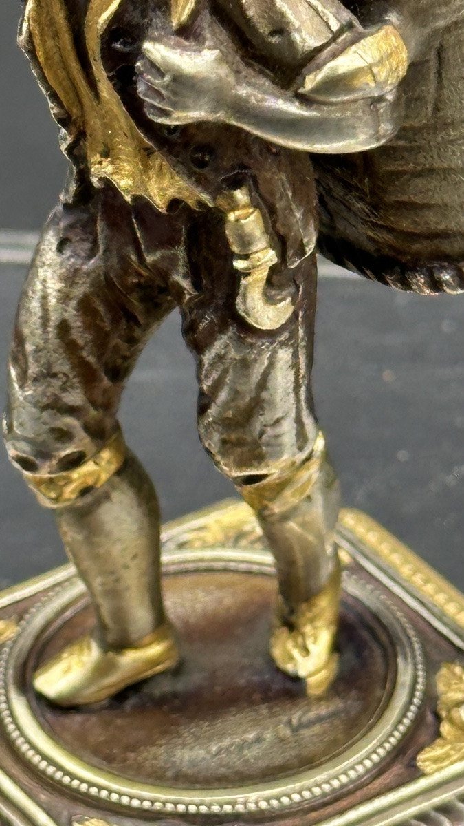 Coppia di statuette, porta fiammiferi, firmate Giuseppe Vasari - XX sec.-photo-5