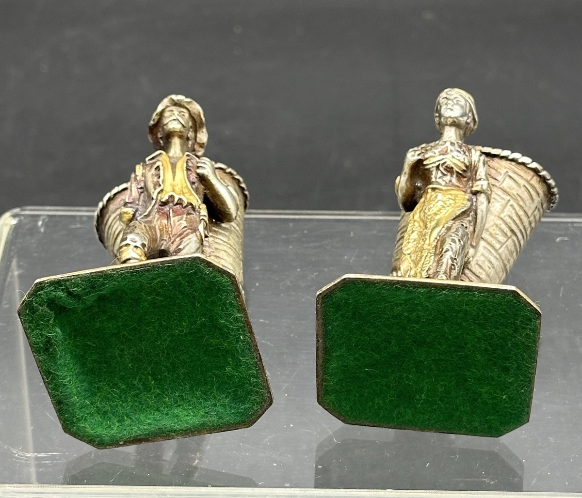 Coppia di statuette, porta fiammiferi, firmate Giuseppe Vasari - XX sec.-photo-6