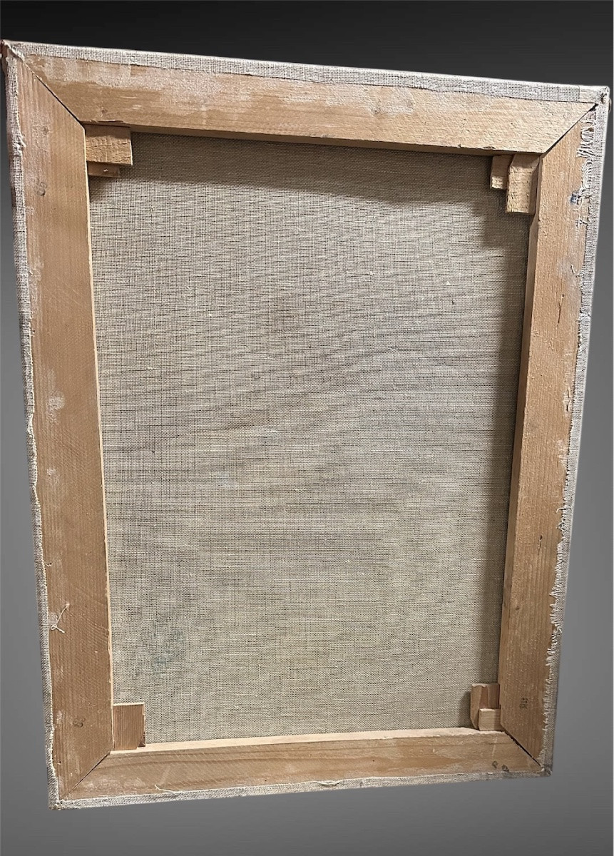 Dipinto raffigurante Cristo crocifisso, olio su tela, ambito pittorico europeo, XIX secolo.-photo-8