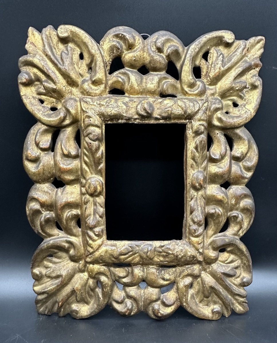 Cornice in legno intagliato e dorato - XVII secolo-photo-6