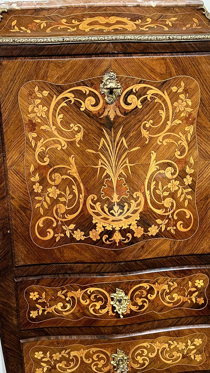 Secrétaire francese intarsiato – XIX secolo-photo-1