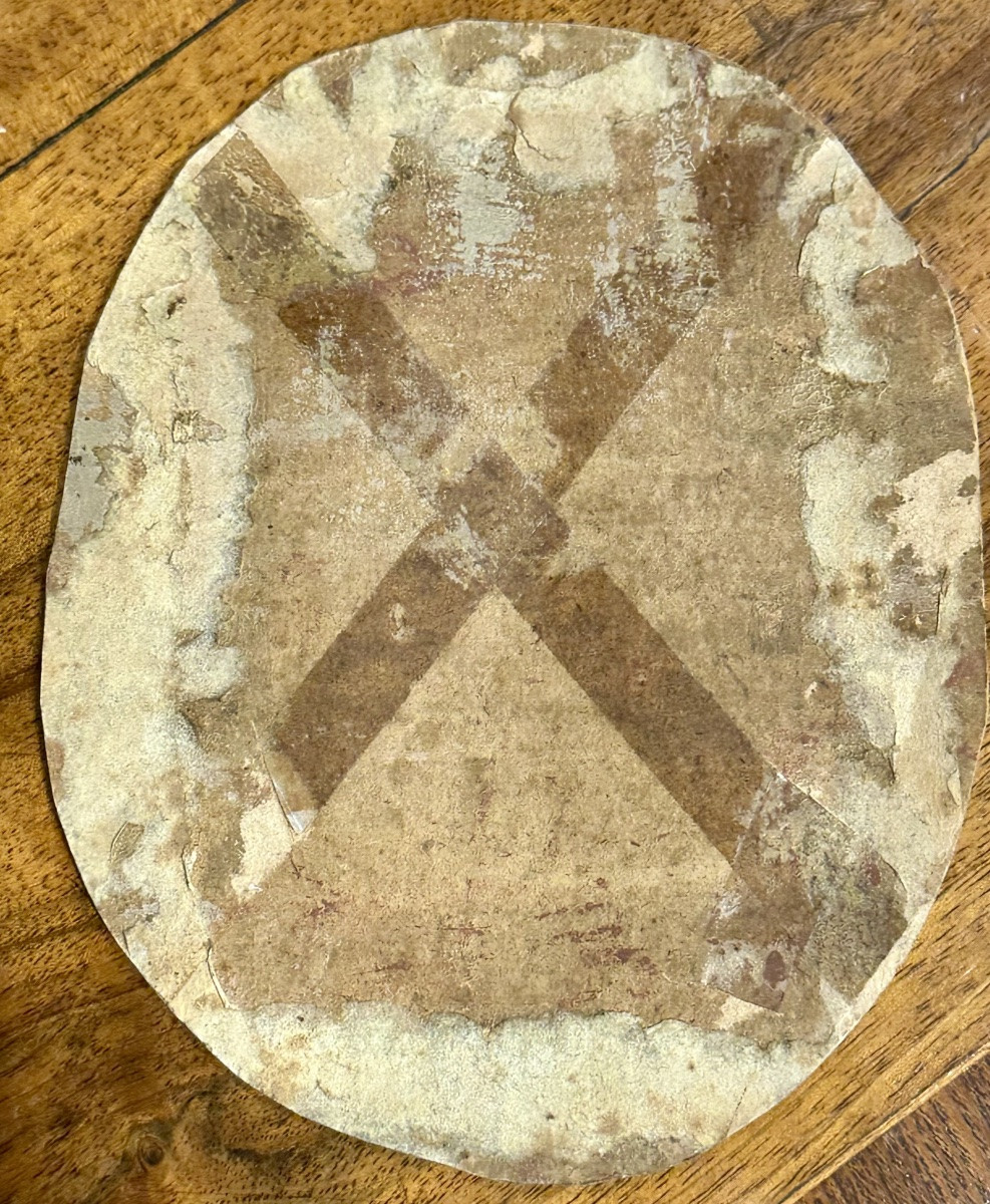 Miniatura “Ritratto di vecchio con cappello” – Olio su cartoncino - XIX sec. -photo-1