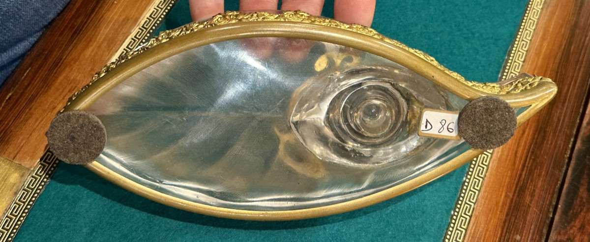 Calamaio in cristallo e bronzo – fine XIX / inizi XX secolo-photo-5