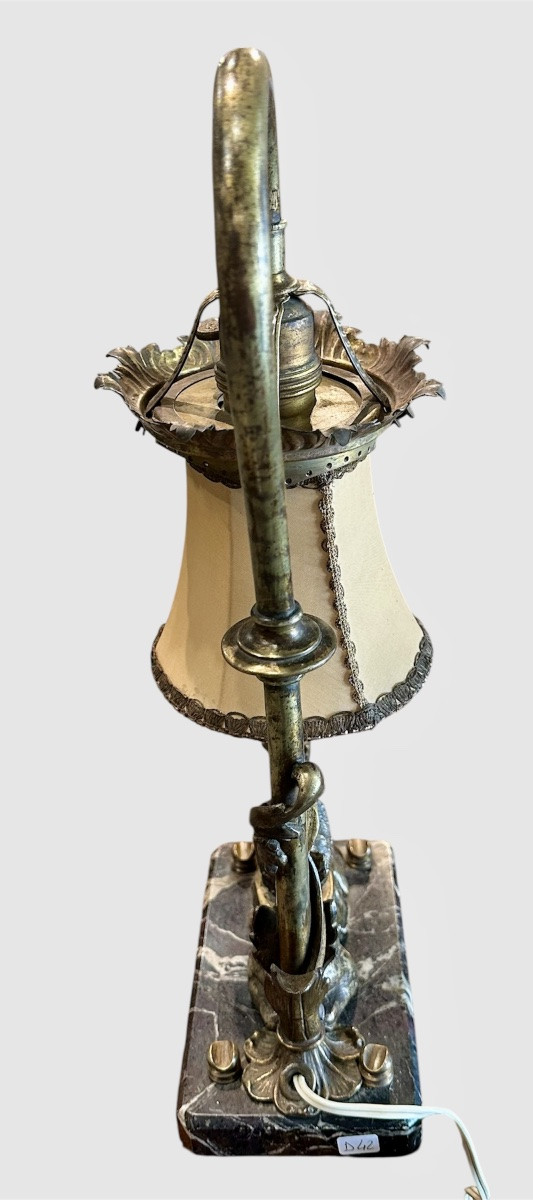 Lampada da tavolo con calamaio in stile orientale con cammello – XIX sec. -photo-2