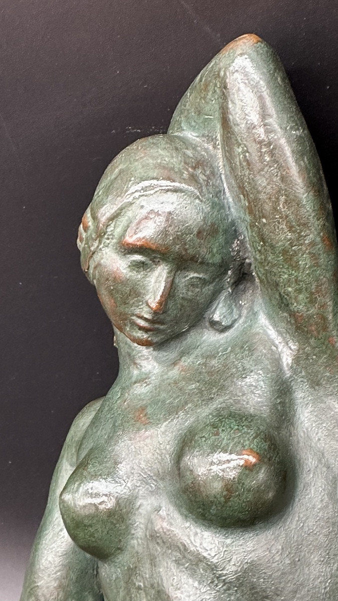 Scultura femminile in bronzo, firmato Pavesi - Art Decó-photo-3