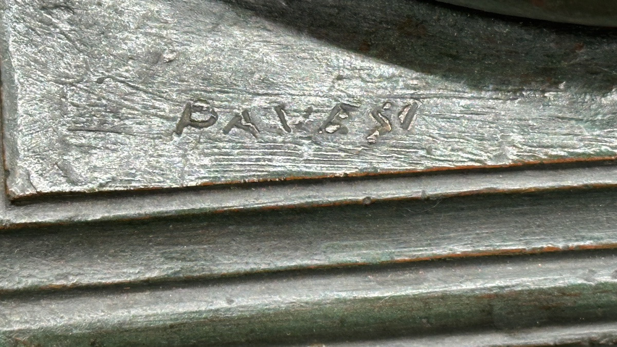 Scultura femminile in bronzo, firmato Pavesi - Art Decó-photo-8