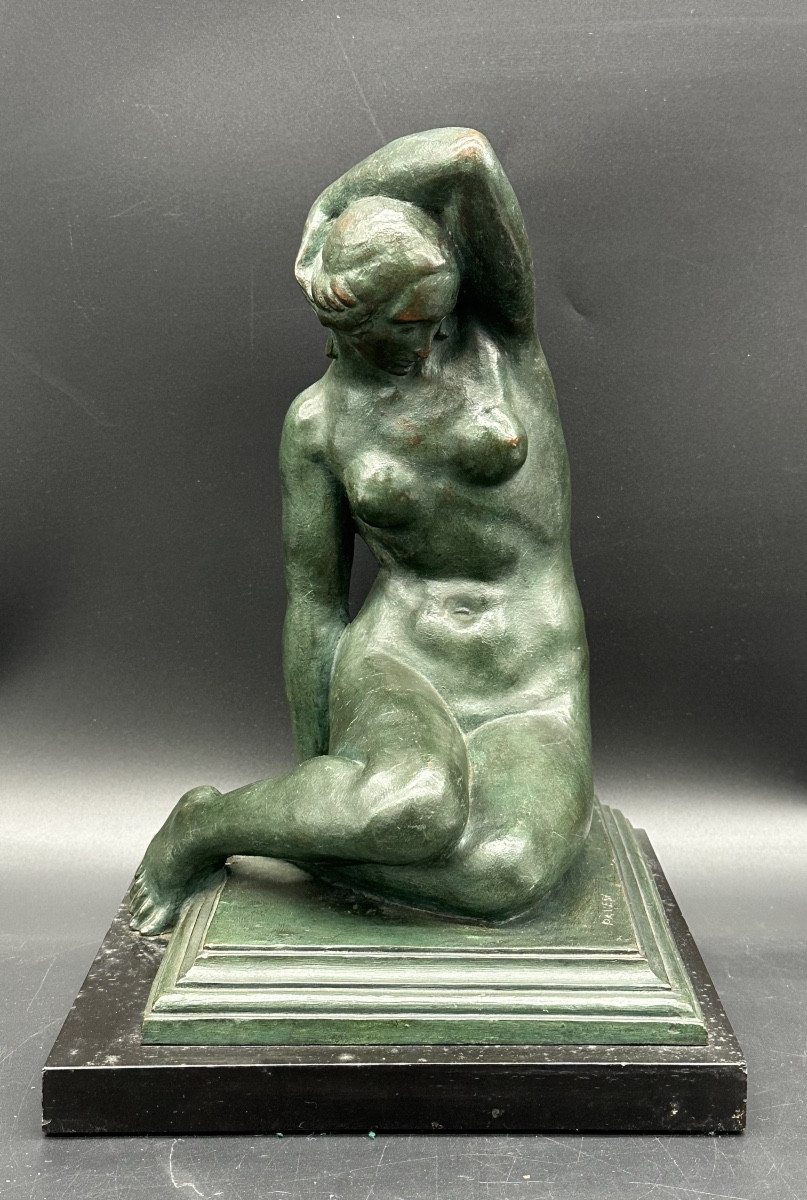 Scultura femminile in bronzo, firmato Pavesi - Art Decó
