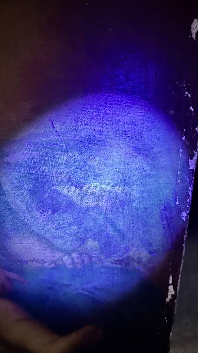 Dipinto a olio su tela, "Gesù Bambino" - XVIII secolo-photo-8