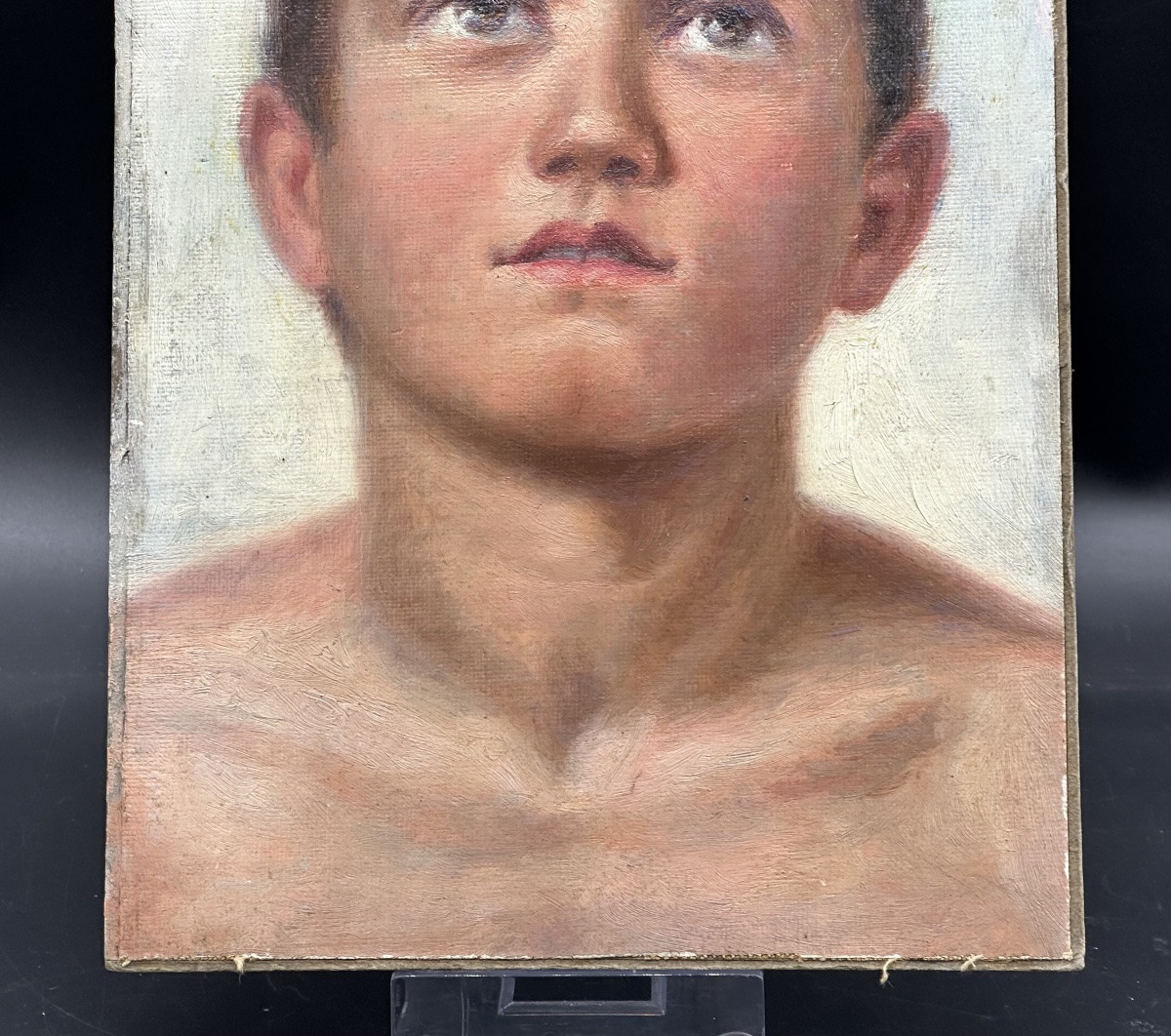 Dipinto “Fanciullo orante” - fine del XIX, inizi del XX secolo.-photo-2